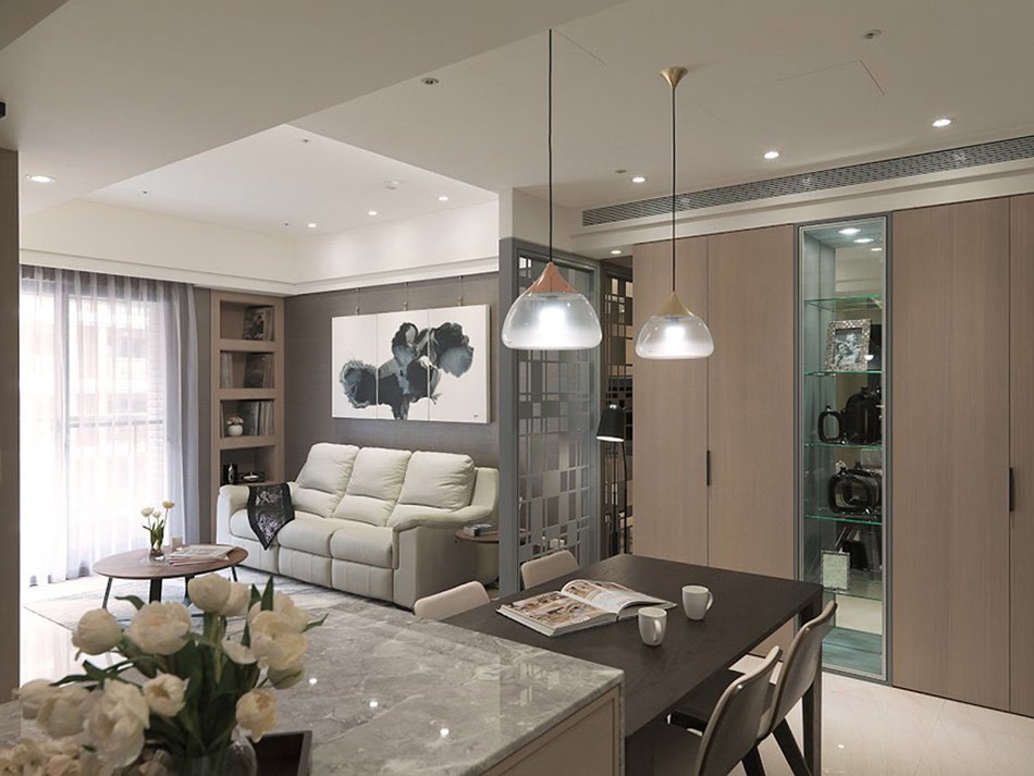 室內裝修-穿透感茶玻拉門