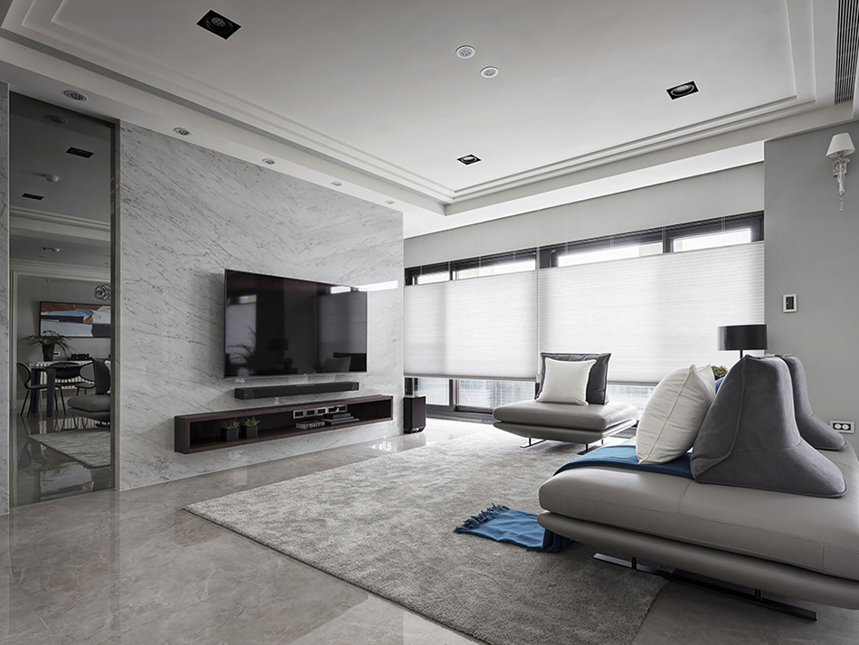 老屋翻新-大理石電視牆