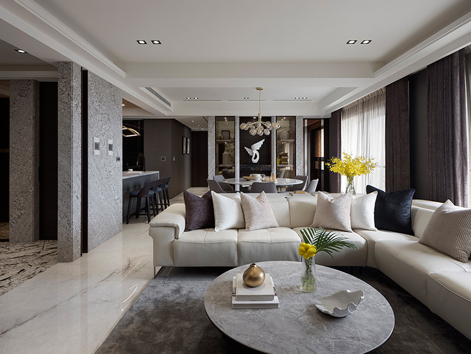 台北現代風裝潢-開放式客廳設計